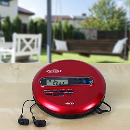 Jensen Cd-65 Portable Personal Cd Player Cd/Mp3 Player + Digital Am/Fm Radio + With Lcd Display Bass Boost 60-Second Anti Skip Cd R/Rw/Compatible Sport Earbuds Included #TOP2