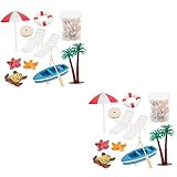 Accessoires de mise en page de micro-scène : placez-le dans votre mini-maison ou micro-scène pour des détails plus réalistes, il peut également être utilisé comme accessoire photo, etc., mini ornement de style plage