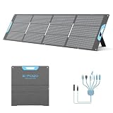 220W Faltbares Solarpanel Monokristallin mit USB-C PD 3.0 & USB-A QC 3.0 | 23,5% Wirkungsgrad & IP67 wasserdicht | kompatibel mit Powerstations für Camping, Wohnmobil und Outdoor