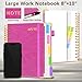 Hardcover Spiral Notebooks for Work 8''x 10'', 300 Pages 5 Subject Notebook with Dividers & Tabs, B5 Spiral Journal for Women, College Ruled Notebook for School Students Note-Taking