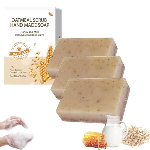 Jabón Nolvia, jabones naturales Nolvia, jabones naturales para una piel mejor, jabón orgánico en pastilla, hidratantes con leche para rostro y cuerpo, suavizan y limpian la piel (3pcs)