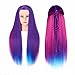Mannequin Head 26"-28" Super Long Synthetic Fiber Hair Manikin Head Styling Hairdresser Training Head Cosmetology Doll Head for Cutting Braiding Practice with Clamp (92018WP0320)