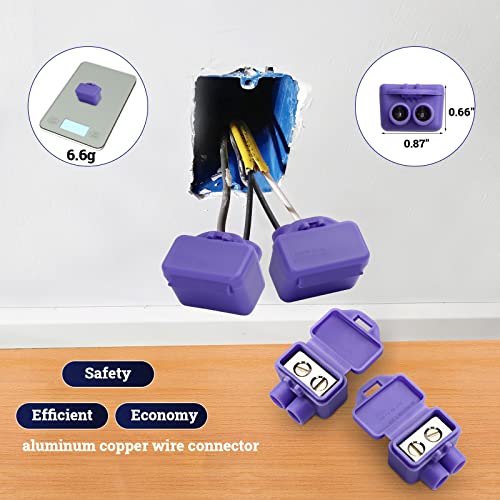 Aluminum To Copper Lug, Copper Aluminum Wire Connectors With 2 Port, Safe Aluminum To Copper Wire Connectors For Aluminum Wire Repair, 10 Pack #TOP6