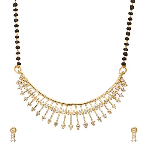 Image of ZENEME Gold Plated and American Diamond Bangle Set for Women & Girls