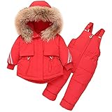 Baby Kinder Warme Bekleidungsset: Dies ist eine Kinder Winter Schneeanzug, die bei Kindern sehr beliebt ist. Modischer Designstil und exquisite Verarbeitung lassen Kinder bei kaltem Wetter keine Angst vor Kälte haben. Dies ist eine gute Wahl für Winteranzug für Kinder Mädchen Jungen.