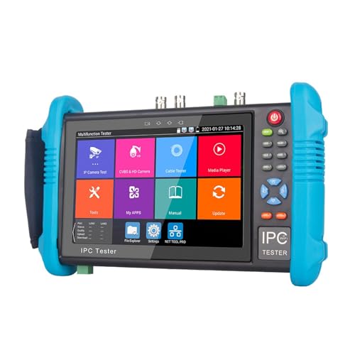 Monitor de prueba CCTV, Cámara De Seguridad IPC Del Probador 8MP TVI AHD CVI CCTV 7 Pulgadas Con Salida HDMI POE,Mini herramienta de prueba de monitor portátil