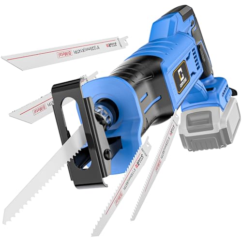 Cordless Reciprocating Saw Compatible with DeWalt 20V MAX XR, Brushless Recipro Saws-1 Inch Stroke Length 3200 SPM Variable Speed - with 4 Saw Blades for Metal Wood PVC Cutting, No Battery