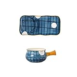 METTEOR Schüssel Keramik-Salatschüssel mit Griff, Frühstücks-Müsli-Obstschale, Dessert-Suppen-Nudelschale, Mikrowellenherd-Spezialschüssel