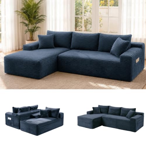 95" Modular Sectional Sofa, Boneless Chaise L-Shaped Couch for Living Room