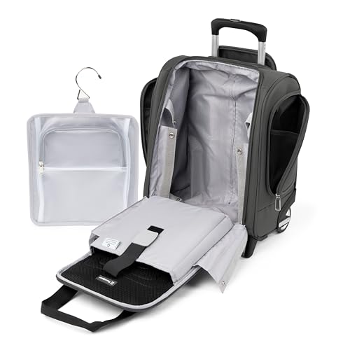 Image of Travelpro Luggage Maxlite 5 Softside Lightweight Rolling Underseat Compact Carry on Upright 2 Wheel Bag, 15-Inch - Shadow Grey