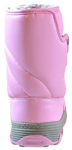 Khombu Kid's Neptune Pink Snow Boot | Fur Lined Waterproof Boot For Kids Fabric-And-Synthetic Size - 3 #TOP2