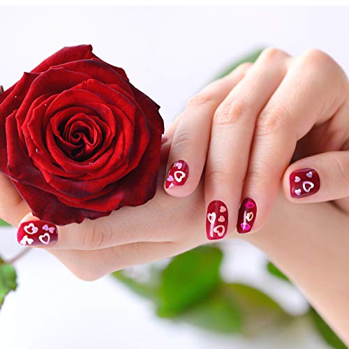 image for Maitys 12 Boxes Valentine's Day Nail Glitter Heart Nail Sequins Hologr