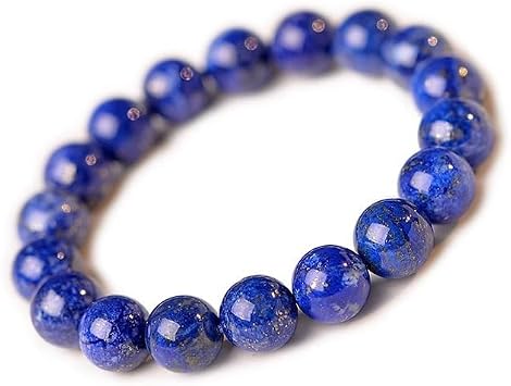 NIBHZ Natural Afghanistan Old Mine Lapis Lazuli Bracelet Literary Retro Men and Women Blue Natural Stone Round Bead Bracelet,4a,10mm