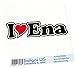 Produktbild INDIGOS UG Auto Aufkleber I Love ENA 15 cm - Autoaufkleber - KFZ Sticker selbstklebend - für Motorrad, Fenster oder Heckscheibe - wetterfest & UV-beständig Sticker mit Namen von Mann Frau Kind