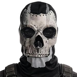 CrosCentury Call of Duty Geistermaske Totenkopf Vollgesichtsmaske MW2 Cosplay Kostüm Maske für Sport Halloween Cosplay
