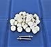 TEMO 100 pc Felt Polishing Wool Bob Burr Abrasive Buffing Pads 1/2 Inch Diameter 1/4 Inch Height Wheels #414 with 2 Screw Mandrel 401 1/8 Inch Shank for Dremel Rotary Tools
