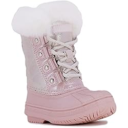 LONDON FOG Girls Toddler Endfield Cold Weather Warm Lined Snow Boot blush 10