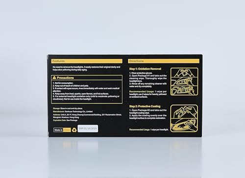 toretark Headlight Restoration Kit Wipes, 5-Min Fix, Restoring to Like-New Condition, Safe for OEM Lens, Headlight Restoration Wipes & Cleaning Wipes, Headlight Cleaner and Restorer Kit — view 3