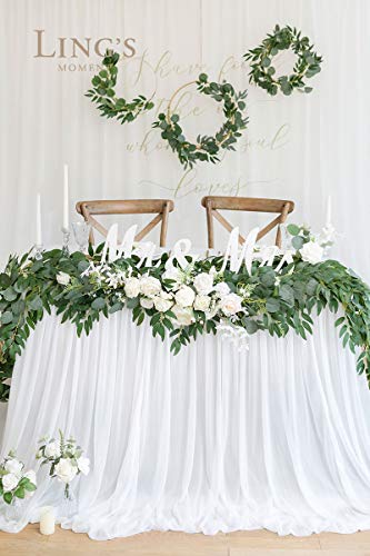 Ling's Moment Artificial Eucalyptus And Willow Garland, 5.9Ft Fake Vine Greenery Leaves For Wedding Backdrops/Arch/Flower Garland Greenery Decor, 1Pcs #TOP2