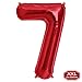 Produktbild DeaGo XXL Folienballon Zahl [ca.100cm], Rot Luftballon Zahlen für Geburtstag Jubiläum & Party Geschenk partydeko Folienballon Zahlen Luftballons Happy Birthday (7)