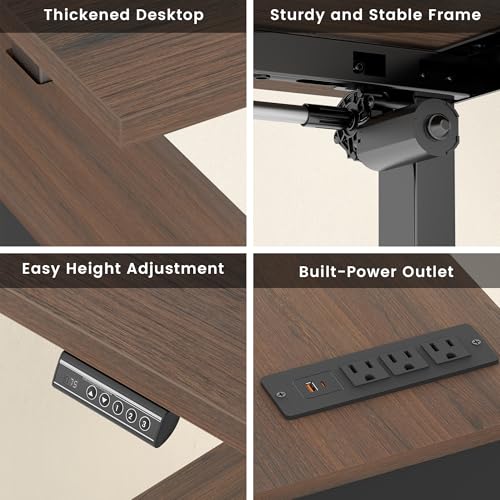 Image of ModernMate Executive Standing Desk with File Drawers, Height Adjustable