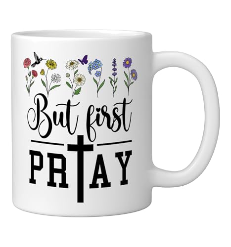 But First Pray More Prayer Changes Things Praying Mama Jesus Ceramic Mug, White by Praying Mom Shirt Pray First Mug Prayer Warrior - Used condition - Image 2