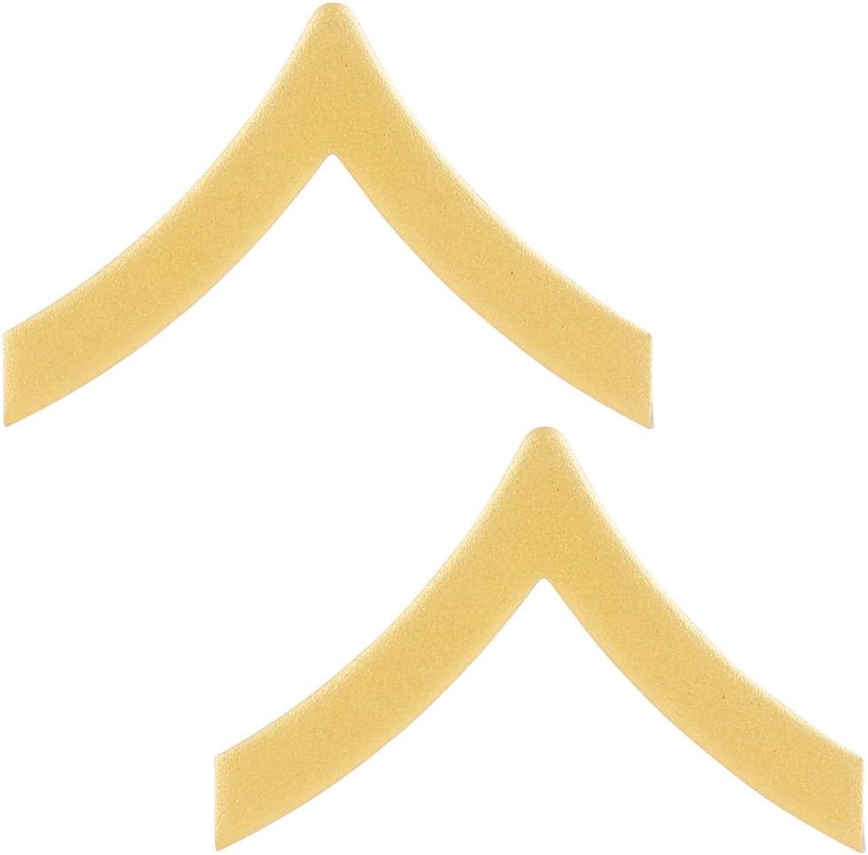 USMC Chevron Satin Gold PFC Private 1st Class