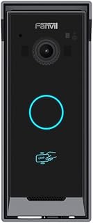 Fanvil i60 IP Video-Türsprechanlage, PoE mit RFID, 1 Anruftaste, Infrarot-Kamera, Schwarz