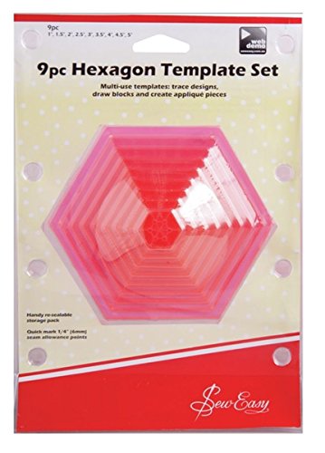 Hexagon Template Set pour réussir vos découpes de tissu sans erreur ni décalage de couture