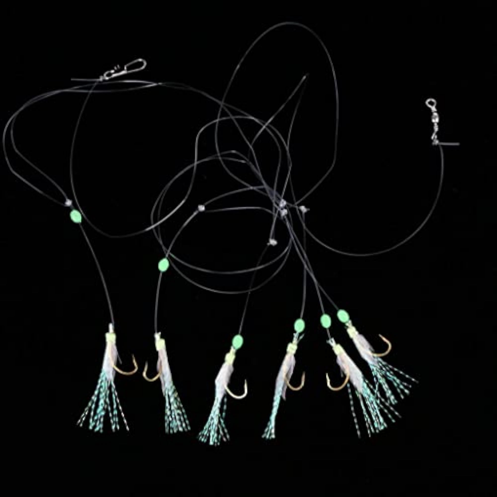 6Pcs Rigs Lures Sea Fishing Tackle Hooks