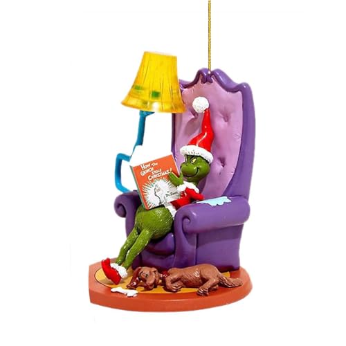 Christmas Cute G-RINCHS Decor Christmas Tree Ornaments, Acrylic Hanging Xmas Tree Decoration Home Car Backpack Pendant Gift f