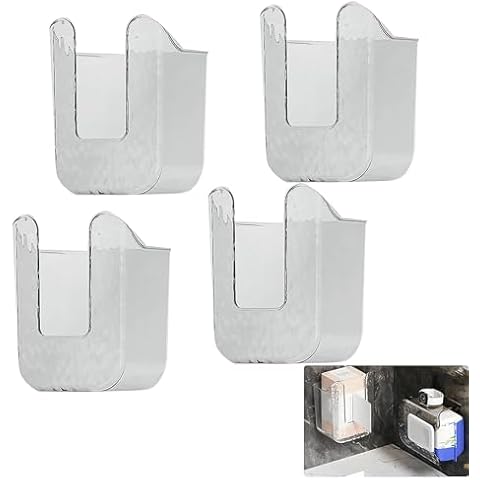 Heaocv Wall Mounted Wipes Dispenser,Wall Mounted Tissue Box Holder,Kitchen Wipes Storage Box,Wipes Container for Bathroom (Grey/4 pcs) Cover