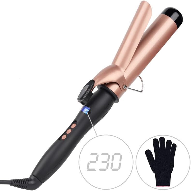 Miniatura 3 de Varita rizadora de 1.496 in, rizador de pelo de barril grande, revestimiento de turmalina de cerámica, varita rizadora de doble voltaje, 284.0 F a