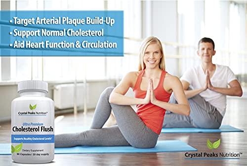 Crystal Peaks Nutrition Cholesterol Supplement - All-Natural Ingredients To Support Normal Hdl And Ldl Colesterol Levels. Supports Arteries, Heart & Circulation. 60 Capsules #TOP1