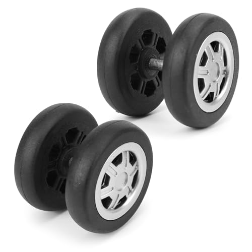 Zoofen 8 peças de substituição de rodas de bagagem de 53 mm rodas de mala de viagem duplas rodas de
