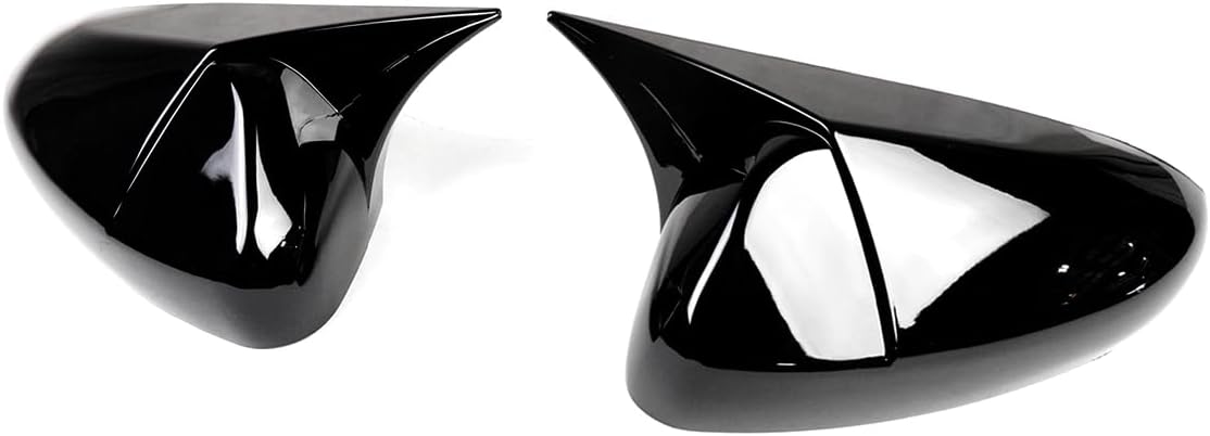 M Horn Style Gloss Black Add-on Side Mirror Covers Caps Overlay Compatible with 2023-2025 Honda Accord Without Turing Signal Lights