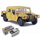 FCXㅤ FMS 1/12 HMMWV H1 S RC Crawler, 2/4WD Switch Off-Road RC Model Car, Remote Control Cars with 2 Speed Transmission, 20pcs LED Lights for Adults, RS (Yellow)