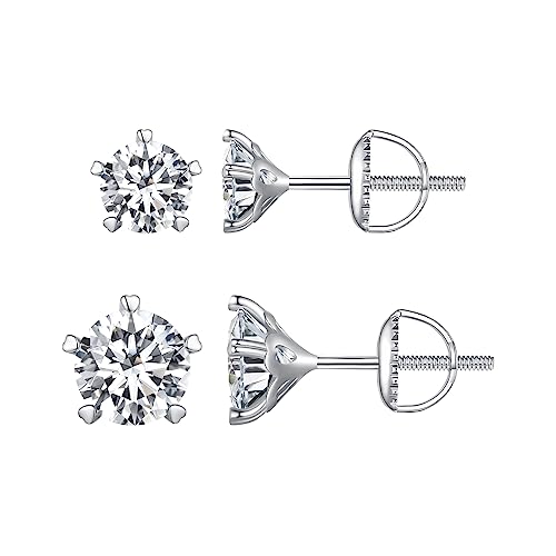 Boucles d'oreilles moissanite D VVS1 éclat diamant d'exception