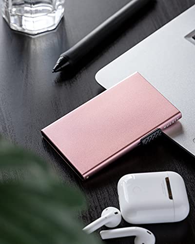 Image of VULKIT Minimalist Credit Card Holder Pop Up Cards RFID Protection Slim Metal Wallet