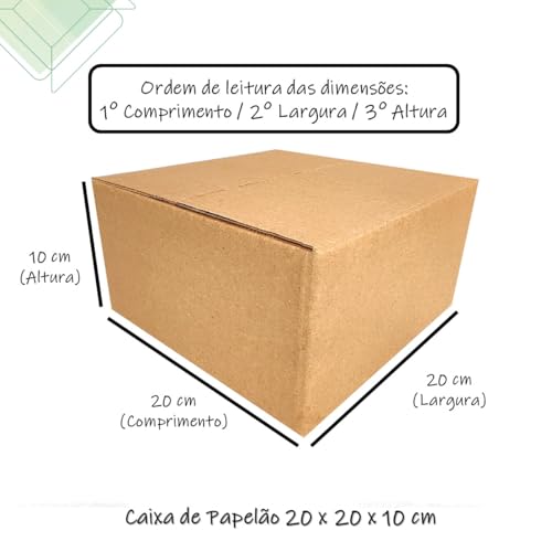 Kit 30 Caixas Resistentes de Papelão 20x20x10 Para Envios (Sem Impressão)
