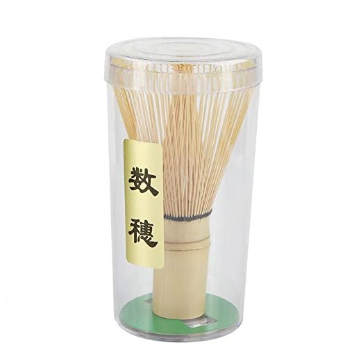 Nikou -Te visp, naturlig bambu te visp chasen förbereder matcha pulver borste verktyg (72 spetsar)
