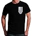 Thin Blue Line American Flag T-Shirt - Vertical Flag - Black (XXX-Large)