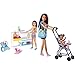 Barbie- Nurserie Skipper Playset, Bambola Con Bambolotti, Lettino & Babysitter Bebè E Passeggino Playset Con Bambola Skipper E Accessori, Giocattolo Per Bambini 3 + Anni, Multicolore