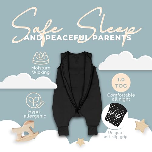 Image of Sleeveless Soft Baby & Toddler Sleeping Sack, Breathable with Adjustable Feet Cuffs & Anti-Slip Grip