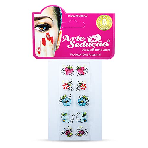 Kit Adesivos De Unha Artesanal, 50 Branquinho + 50 Tradicional. Adesivos 100% Feito a Mão