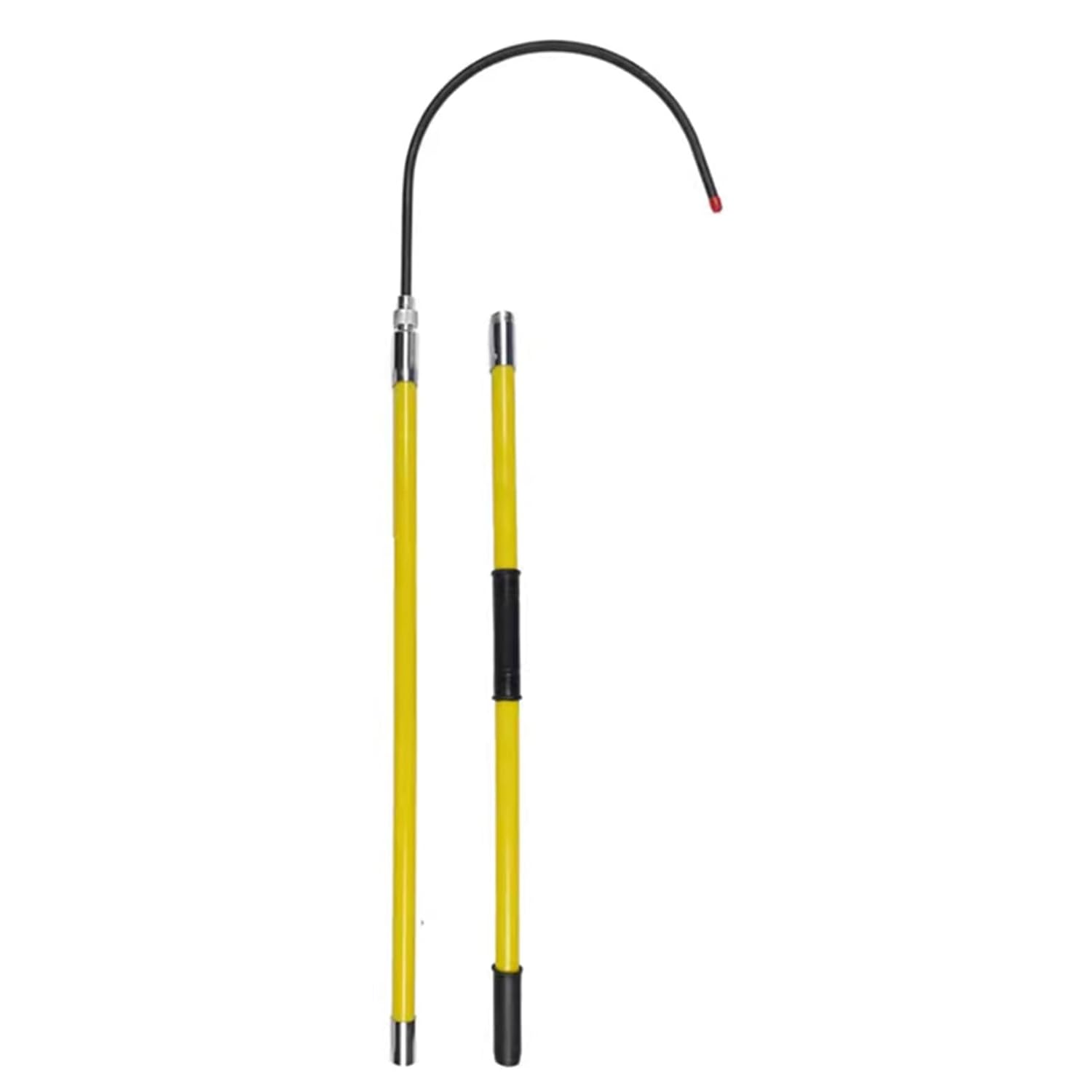 High Voltage Insulated Rescue Hook, Portable Hot Stick Rescue Hook, Non-Conductive Body Pull Stick, for Electricians, Lineman, Automotive Repairs(Yellow,2m/6.5ft)