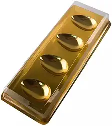 Caixa Para Kit Degustação Dourado Bwb - Embalagem Para Mini 4 Ovos de Páscoa 50g - Cód. 14340 (50)