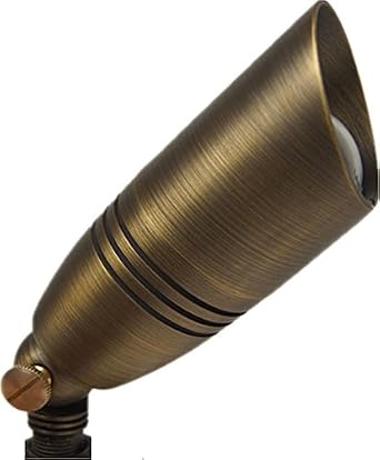 illuminous Professional Quality 12V Outdoor Landscape Light, Constructed of Solid Brass. MR16 12V SPOT Light Fixture with 1M Wire and Spike