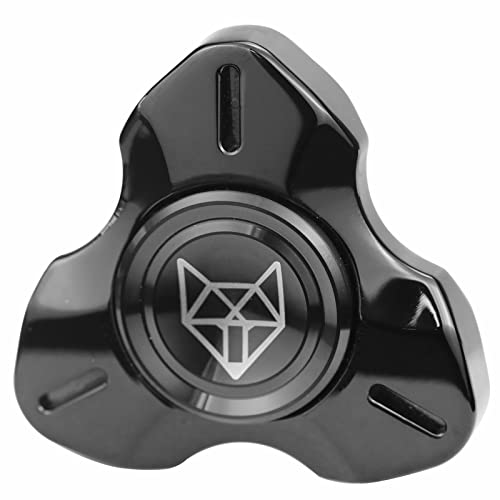 Image of FREELOVE Premium Metal Fidget Spinner for Adults, Stainless Steel Heavy Silent Spinner with Precision Bearing, Small Office Desk Toy & EDC for Stress Relief Focus ADHD, Pro Black