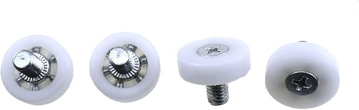Hao Pro Bearing Nylon Small Pulley Plastic Round Roller Steel Inside U Groove Glide Rail Wheels Smooth Action Open Not Stuck White DR-19mm DR-19mm